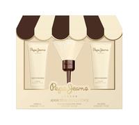 Pepe Jeans Addictive Indulgence For Her Confezione Regalo Profumi Donna 3 Pezzi Eau de Parfum 30ml, Body Lotion 50ml e Shower Gel 50ml Set Fragranza Gourmand Legnosa