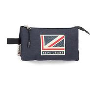 Pepe Jeans Aidan Astuccio triplo blu 22 x 12 x 5 cm poliestere