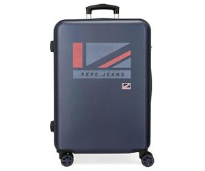 Pepe Jeans Aidan Valigia media blu 46 x 65 x 23 cm rigida ABS chiusura a combinazione laterale 56 3,22 kg 4 ruote doppie