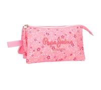 Pepe Jeans Alenka Rosa Astuccio Triplo Rosa 22x12x5 cm Poliestere 1,32L by Joumma Bags, Rosa, Taglia unica, Astuccio triplo