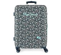 Pepe Jeans Alenka Valigia media blu 48 x 68 x 26 cm Rigida ABS Chiusura TSA 70L 4,06 kg 4 ruote doppie by Joumma Bags, blu, Valigia media