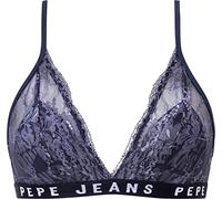 Pepe Jeans Allover C Lace Bra A, Reggiseno Donna, Nero (Black),XL