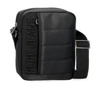 Pepe Jeans Ancor Borsa a tracolla media nera 17 x 22 x 6 cm Poliestere 2,99 L by Joumma Bags, Nero, Taglia unica, Tracolla media