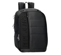 Pepe Jeans Ancor - Zaino per computer portatile, realizzato in poliestere, spallacci larghi, ergonomici e imbottiti che si adattano perfettamente alla schiena di Joumma Bags, Nero, Taglia unica