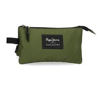 Pepe Jeans Aris, Accessori Da Viaggio Custodia Per Trucchi Bambini E Ragazzi, Verde (Green), Astuccio triplo