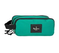 Pepe Jeans Aris - Astuccio triplo 22 x 12 x 5 cm, realizzato in poliestere, dimensioni per zaino e portafoglio, di Joumma Bags, Verde, Astuccio