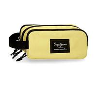 Pepe Jeans Aris - Astuccio triplo 22 x 12 x 5 cm, realizzato in poliestere, dimensioni per zaino e portafoglio, di Joumma Bags, Giallo chiaro, Talla Unica, Astuccio