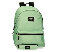 Pepe Jeans Aris, Bagaglio Borsa Da Corriere Bambine E Ragazze, Verde Pastello, Zaino e astuccio