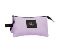 Pepe Jeans Aris Colorful Astuccio Triplo Lilla 22x12x5 cm Poliestere by Joumma Bags