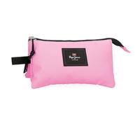 Pepe Jeans Aris Colorful Astuccio Triplo Rosa 22x12x5 cm Poliestere by Joumma Bags