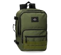 Pepe Jeans Aris Evergreen Zaino da Cabina per Portatile 15,6" Cachi 31 x 44 x 20 cm Poliestere by Joumma Bags