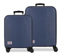 Pepe Jeans Aris Marine Set di Bagagli 48x68x27 cm Rigido ABS Lucchetto a Combinazione Integrato 109L 6.08kg 4 Doppie Ruote Estensibile Bagaglio a Mano di Joumma Bags