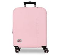Pepe Jeans Aris Rosa Chiaro Valigia da Cabina 40x55x20 cm Rigido ABS Chiusura a Combinazione Integrata 37L 2.6kg 4 Doppie Ruote Estensibile Bagaglio a Mano di Joumma Bags