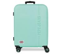 Pepe Jeans Aris Valigia media turchese blu 48x68x27 cm rigida ABS Chiusura a combinazione integrata 72L 3,48kg 4 ruote doppie bagaglio a mano by Joumma Bags