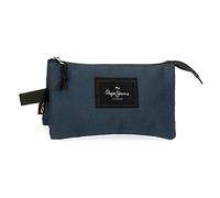 Pepe Jeans Astuccio Triplo, 22 x 12 x 5 cm, Blu (Marino)