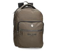 Pepe Jeans Berwick Zaino per Laptop Doppio Scomparto Adattabile 15.6" Inches Cachi 31x44x15 cm PU e Poliestere 20.46L di Joumma Bags