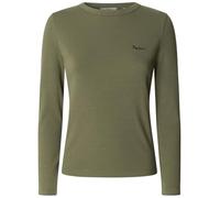 Pepe Jeans Betina T-Shirt da Donna, Verde (Verde Kaki), S, Verde (Khaki Green), S