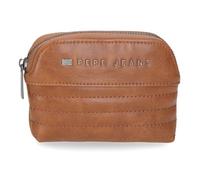 Pepe Jeans Biker, beauty case, tracolla, perfetto per organizzare, vari scomparti. Joumma Bags, marrone, Monedero redondo, Portamonete rotondo