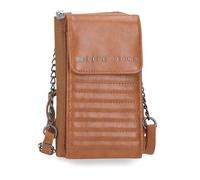 Pepe Jeans Biker Borsa a tracolla per cellulare Marrone 11x20x4 cm Poliestere con dettagli in pelle sintetica by Joumma Bags, marrone, Taglia unica, Borsa a tracolla per cellulare