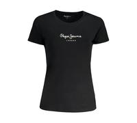 Pepe Jeans Black Cotton Women's T-Shirt - M