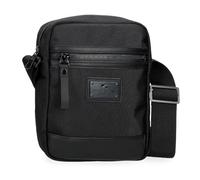 Pepe Jeans Blackmore Borsa a tracolla media nera 17 x 22 x 6 cm Poliestere con dettagli in pelle sintetica 2,24 L by Joumma Bags, Nero, Taglia unica, Tracolla media
