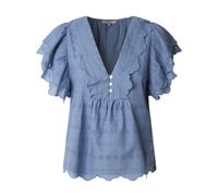 Pepe Jeans, ,Blouses & Shirts ,Donna ,Blu ,S Blusa Elegante Blu Acciaio con Maniche a Palloncino