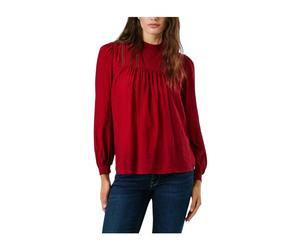 Pepe Jeans - Blusa bordeaux ispirata allo stile boho - - Blouses & Shirts - Donna - Rosso - S