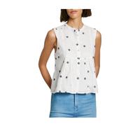Pepe Jeans - Blusa Elvire Stampato Blu - - Tops - Donna - Bianco - S
