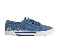 Pepe Jeans Brady Denim W, Scarpa da ginnastica Donna, Blu Di Fabbrica, 35 EU