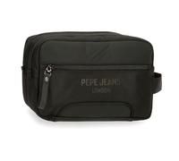 Pepe Jeans Bromley Beauty case a due scomparti adattabile nero 26 x 16 x 12 cm Poliestere, Nero, Taglia unica, Beauty case a due scomparti adattabile
