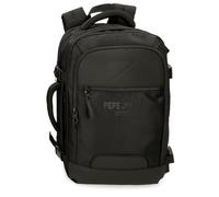 Pepe Jeans Bromley Zaino da Cabina Portatile 15,6 Pollici Nero 30x44x18 cm Poliestere Bagaglio a Mano, Nero, Taglia unica, Zaino Cabina
