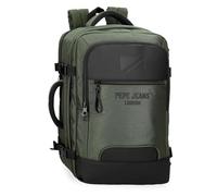 Pepe Jeans Bromley Zaino da Cabina Portatile 15,6 Pollici Verde 30x44x18 cm Poliestere Bagaglio a Mano, Verde, Taglia unica, Zaino Cabina