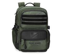 Pepe Jeans Bromley Zaino Portatile Adattabile Portatile 15,6 Pollici Verde 28x40x16 cm Poliestere 20,46L by Joumma Bags, Verde, Taglia unica, Zaino portatile adattabile