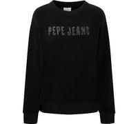 Pepe Jeans Cacey, Felpa con cappuccio Donna, Nero (Black),XS