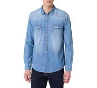 Pepe Jeans Camicia da Uomo M Denim Regular Camicia Blu (Denim-ZY7), S, Blu (Denim-zy7), S