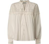 Pepe Jeans Camicia Donna Bernadette, Bianco(Mousse White), S, Bianco (Mousse Bianco), S
