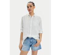 Pepe Jeans Camicia In Misto Lino A Righe Azzurro - Taglia L Abbigliamento Donna