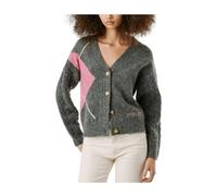 Pepe Jeans - Cardigan Jacquard a Diamante - - Knitwear - Donna - Grigio - L