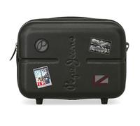 Pepe Jeans Chest beauty case adattabile con tracolla, 29 x 21 x 15 cm, Nero, 29x21x15 cms, Beauty case adattabile con tracolla