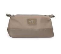 Pepe Jeans Christine Beauty case Beige 20,5x11,5x7,5 cm Poliestere con dettagli in pelle sintetica by Joumma Bags, Beige, Taglia unica, Trousse