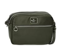 Pepe Jeans Christine, beauty case, tracolla, organizzare, vari scomparti, realizzato in poliestere e dettagli in finta pelle. Joumma Bags, Verde, Taglia unica, Doppia tracolla