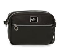 Pepe Jeans Christine Borsa a tracolla Nero 24x16x9 cm Poliestere con dettagli in pelle sintetica by Joumma Bags, Nero, Taglia unica, Borsa a tracolla