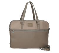 Pepe Jeans Christine - Valigetta per computer portatile, 15,6 pollici, beige, 40 x 30 x 5 cm, in poliestere, con dettagli in pelle sintetica by Joumma Bags, Verde, Taglia unica, Valigetta