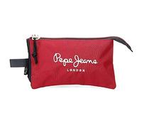 Pepe Jeans Clark Triplo Astuccio Rosso 22x12x5 cm Poliestere