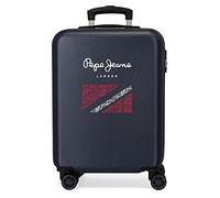 Pepe Jeans Clark Valigia da cabina blu 38 x 55 x 20 cm rigida ABS chiusura a combinazione laterale 35 L 2,74 kg 4 ruote bagagli a mano, blu, Taglia unica, Valigia cabina