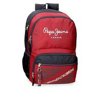 Pepe Jeans Clark Zaino Scuola Doppio Scomparto Adattabile a Trolley Rosso 32x45x15 cm Poliestere 25.81L