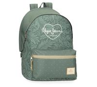 Pepe Jeans Coralie Zaino per Portatile 15,6 Pollici Verde 31x44x15 cm Poliestere 20,46L by Joumma Bags, Verde, Taglia unica, Zaino per computer portatile