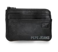 Pepe Jeans Cortland Portafoglio con porta carte di credito nero 11 x 7 x 1,5 cm Pelle by Joumma Bags