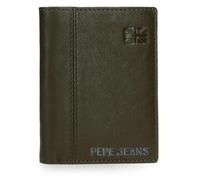 Pepe Jeans Cortland Portafoglio con porta carte di credito verde 8,5 x 11 x 1 cm Pelle by Joumma Bags