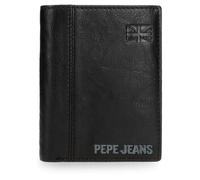 Pepe Jeans Cortland Portafoglio con Porta Carte Nero 8.5x11x1cm Pelle by Joumma Bags